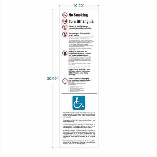 Shell ADA Warning Column Decal