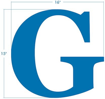 Channel Letter | G | 15"(H) x 15.8"(W)