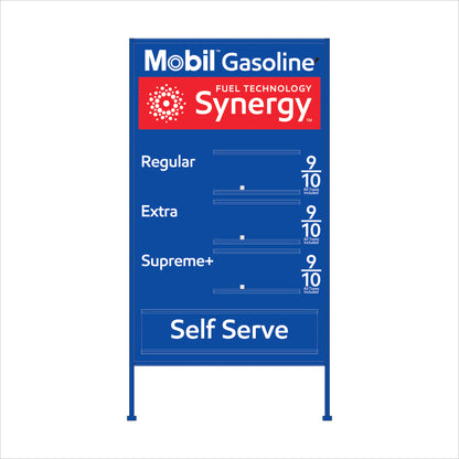Mobil | Metal Price Sign | 3P