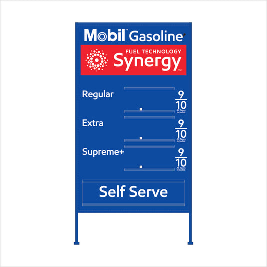 Mobil | Metal Price Sign | 3P