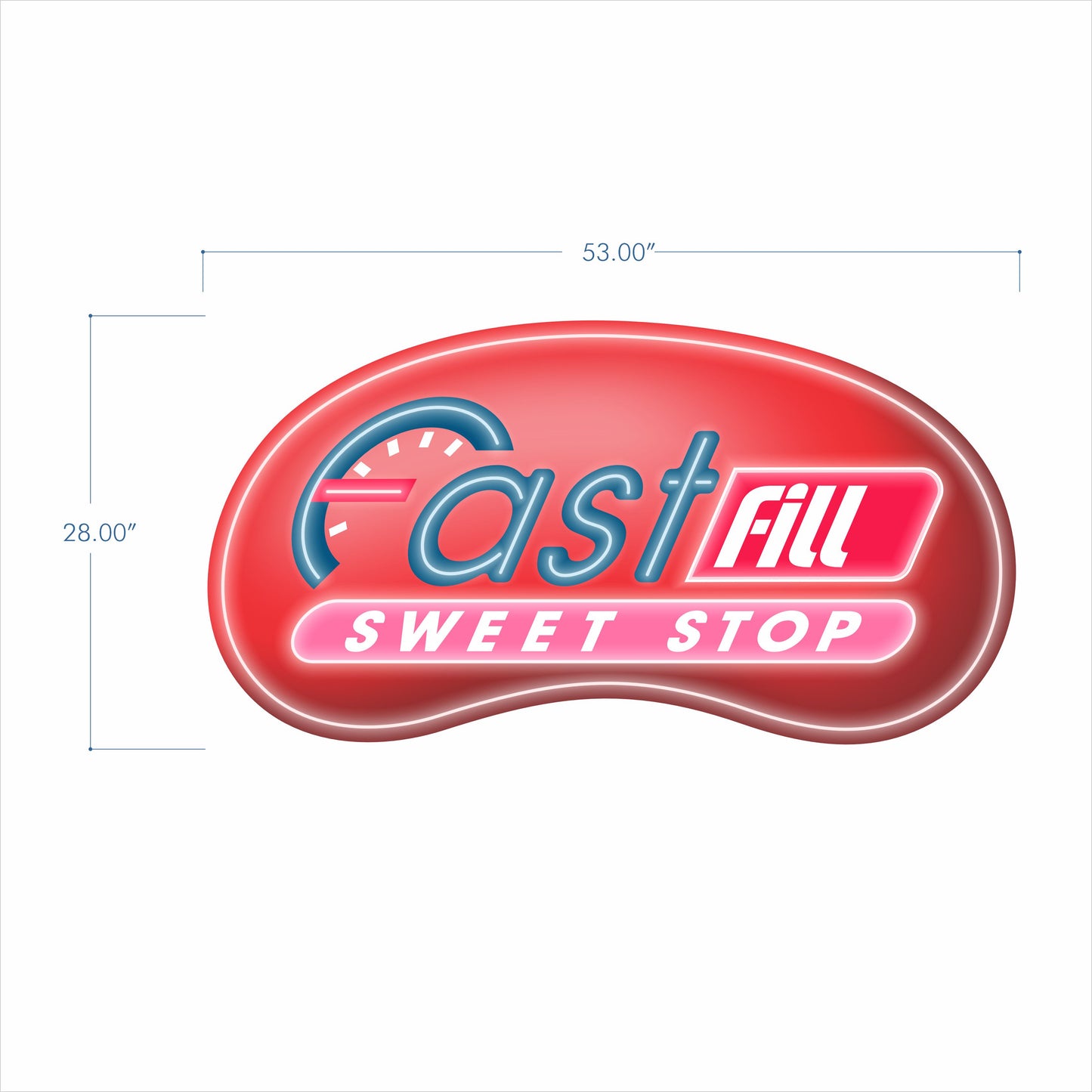 LED Neon Acrylic Sign - Fast Fill | Sweet Stop