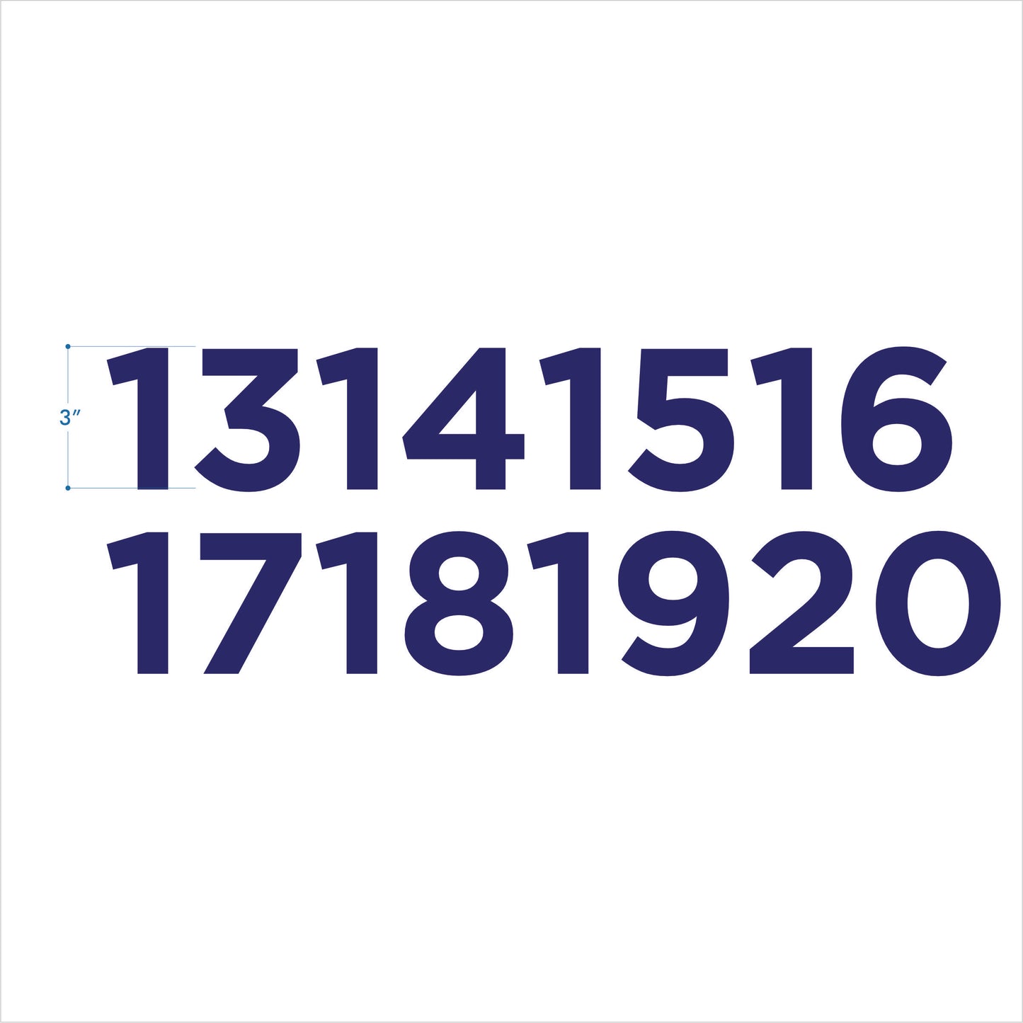 United Oil | Decals | Dispenser Vinyl Numbers
